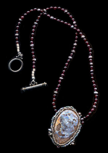 Boulder Opals and Garnet