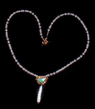 Boulder Opal and Freshwater Pearls
