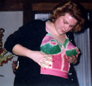 Kathy adjusts herself